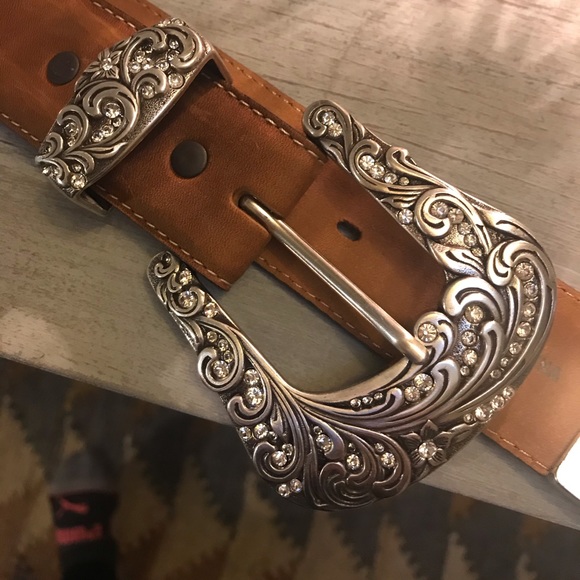 Tony Lama Rhinestone Belt - Picture 3 of 8